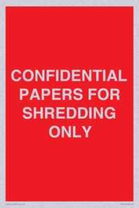CONFIDENTIAL PAPERS FOR SHREDDING ONLY